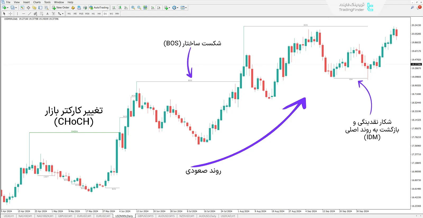 دانلود اندیکاتور ساختار بازار و شکار نقدینگی (Inducement and Sweep ICT) در متاتریدر 4 – رایگان 2