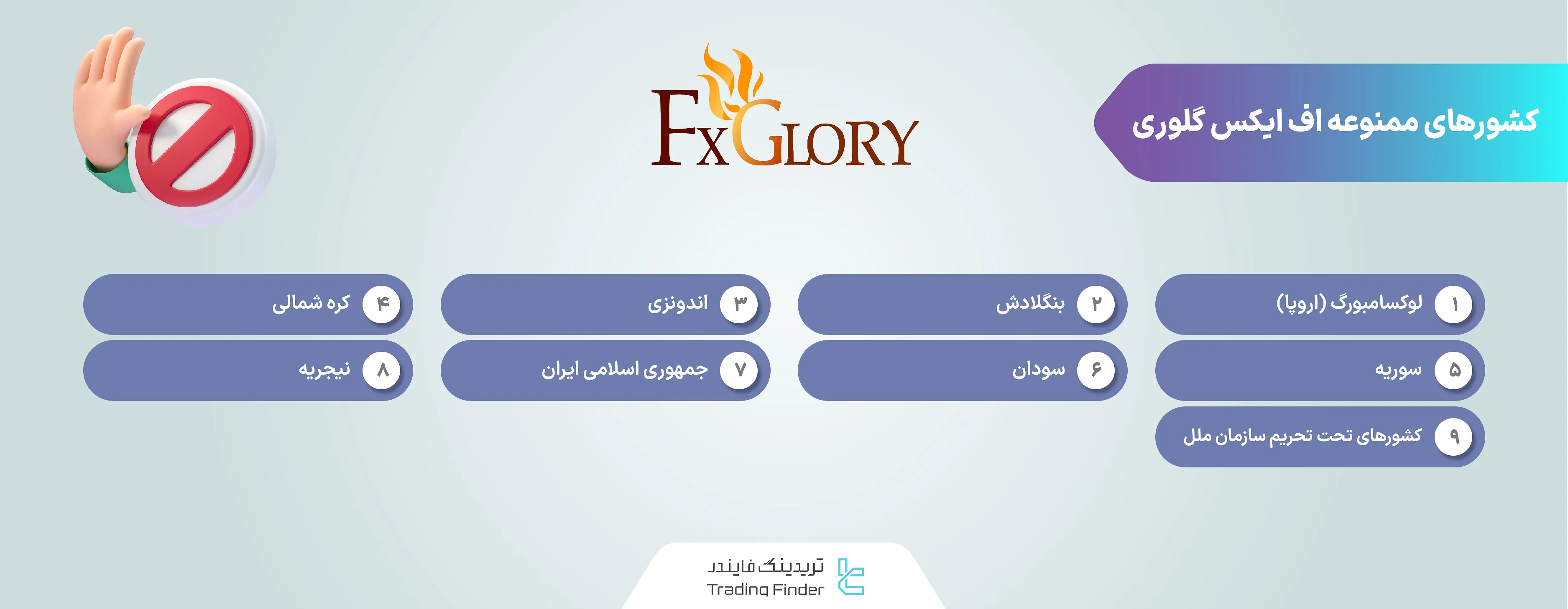 کشورهای ممنوعه بروکر اف ایکس گلوری