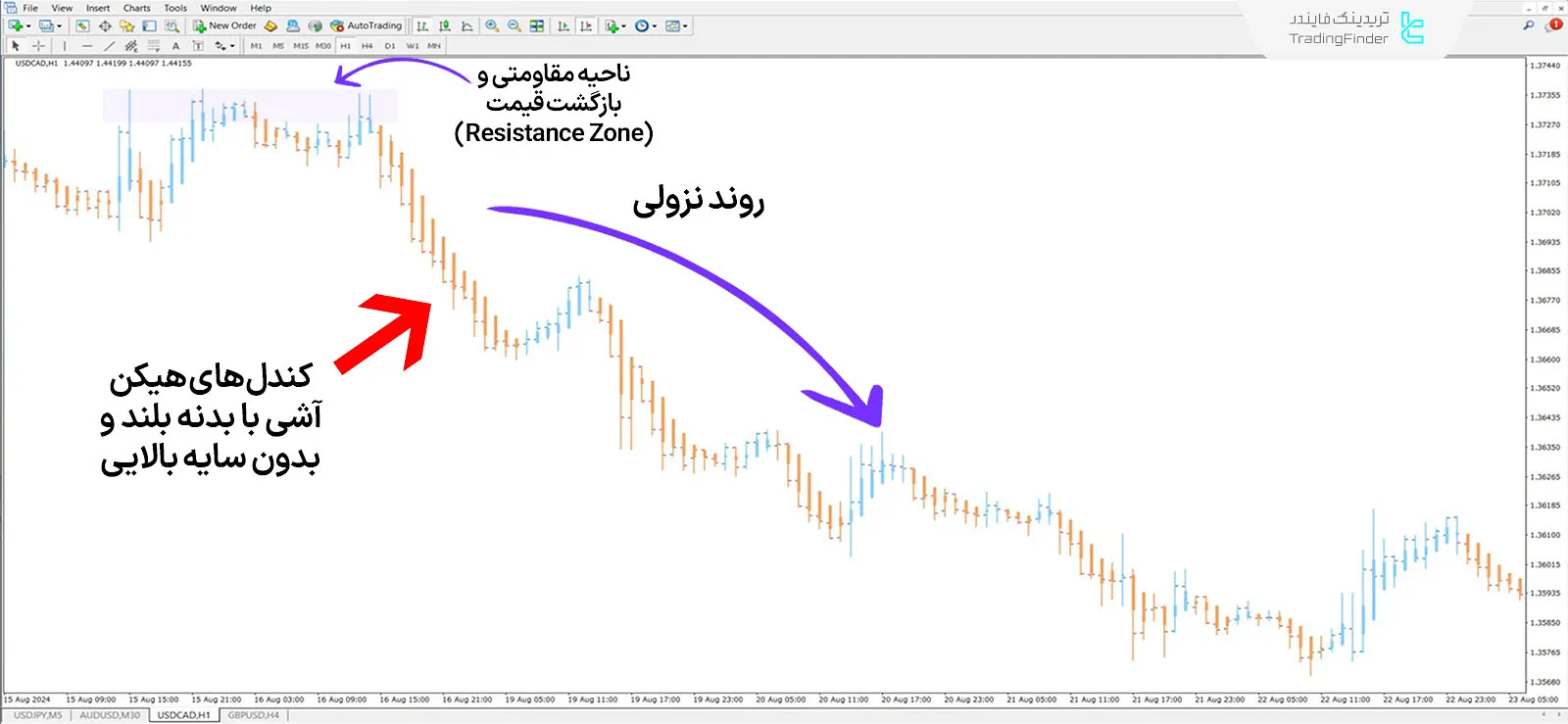 دانلود اندیکاتور کندلهای هیکن آشی (Heiken Ashi Candles) در متاتریدر 4 - رایگان 2
