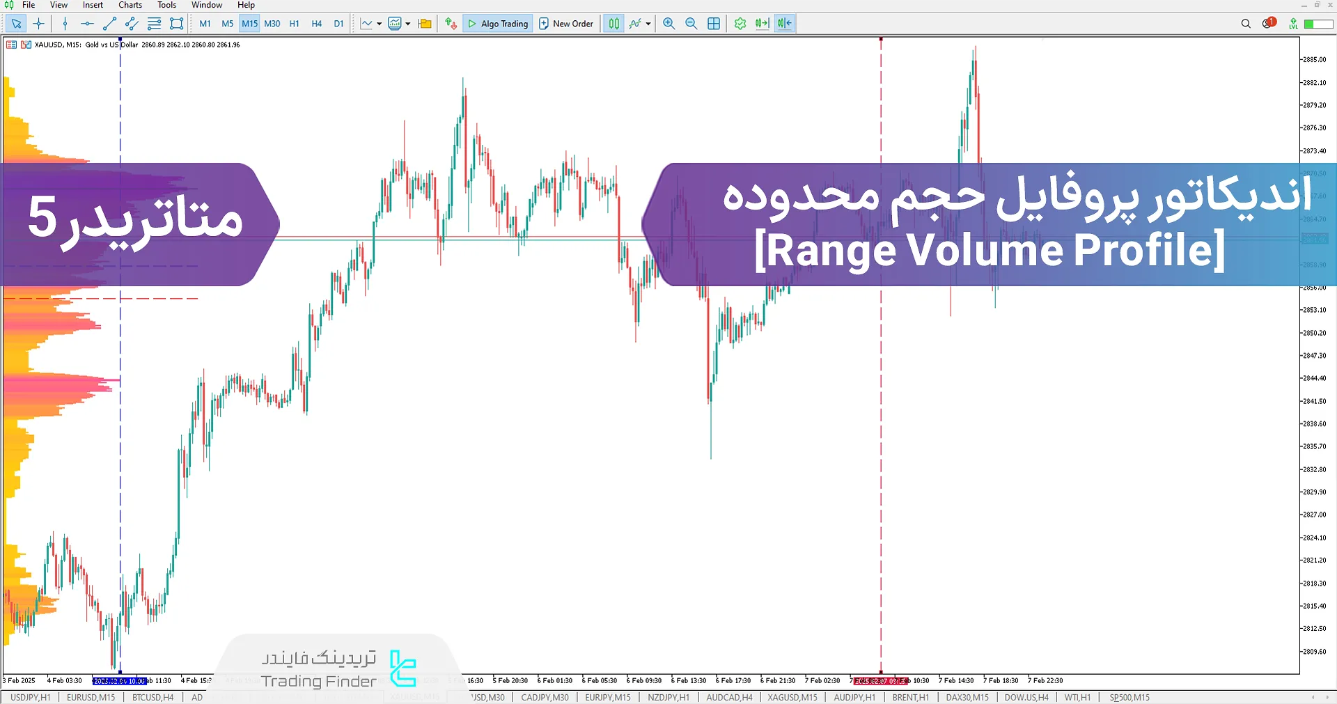 دانلود اندیکاتور پروفایل حجم محدوده (Range Volume Profile) در متاتریدر 5 - [تریدینگ فایندر]