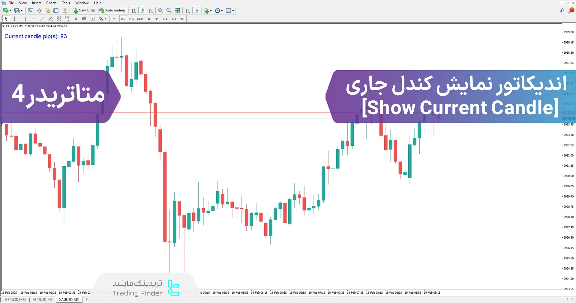 دانلود اندیکاتور نمایش کندل جاری (SCC) در متاتریدر4 - رایگان - [تریدینگ فایندر]