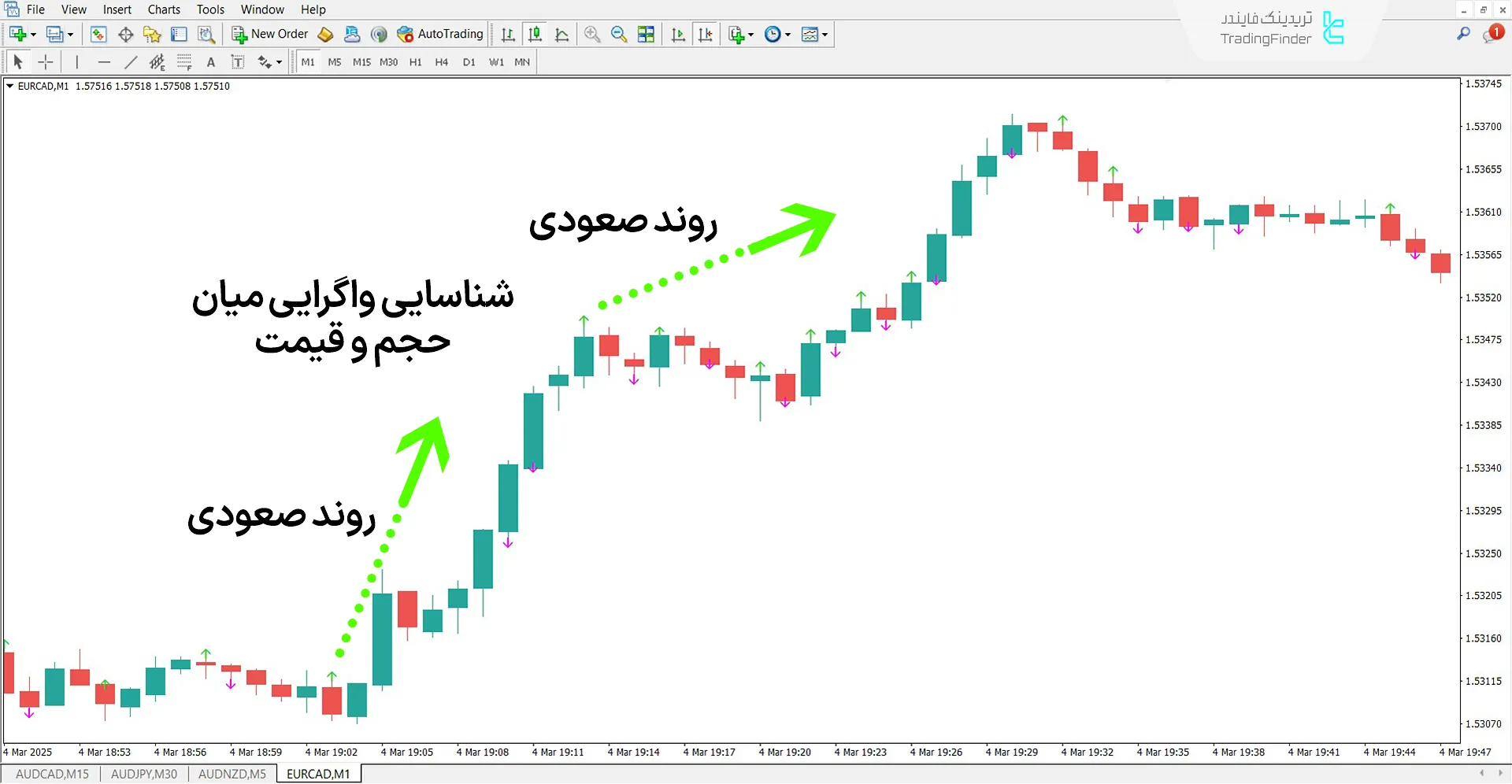 دانلود اندیکاتور واگرایی حجم (Price Volume Divergence) در متاتریدر 4 - رایگان 1
