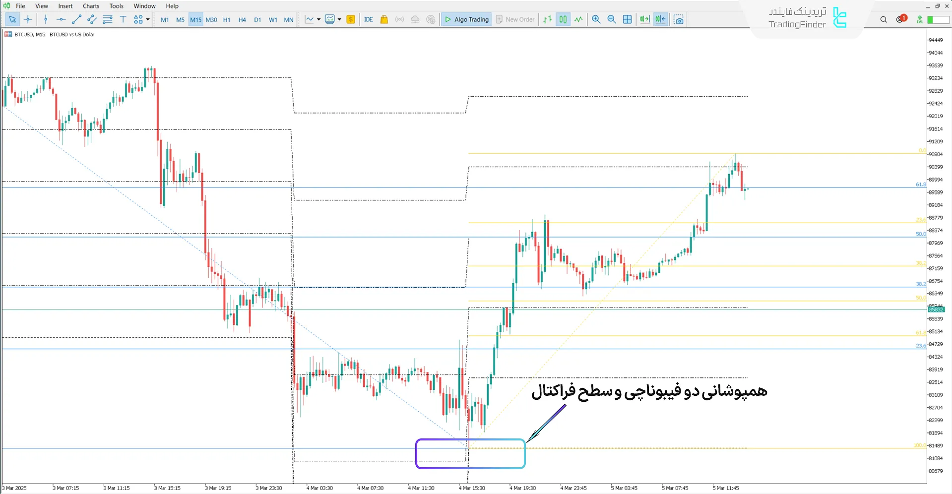 دانلود اندیکاتور فیبوناچی دوقلو (Double Fib) متاتریدر 5 – [تریدینگ فایندر] 1