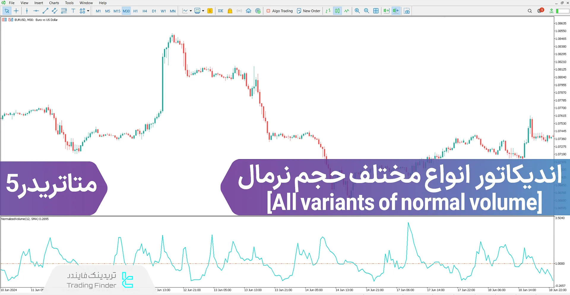 دانلود اندیکاتور انواع مختلف حجم نرمال در متاتریدر 5 - رایگان
