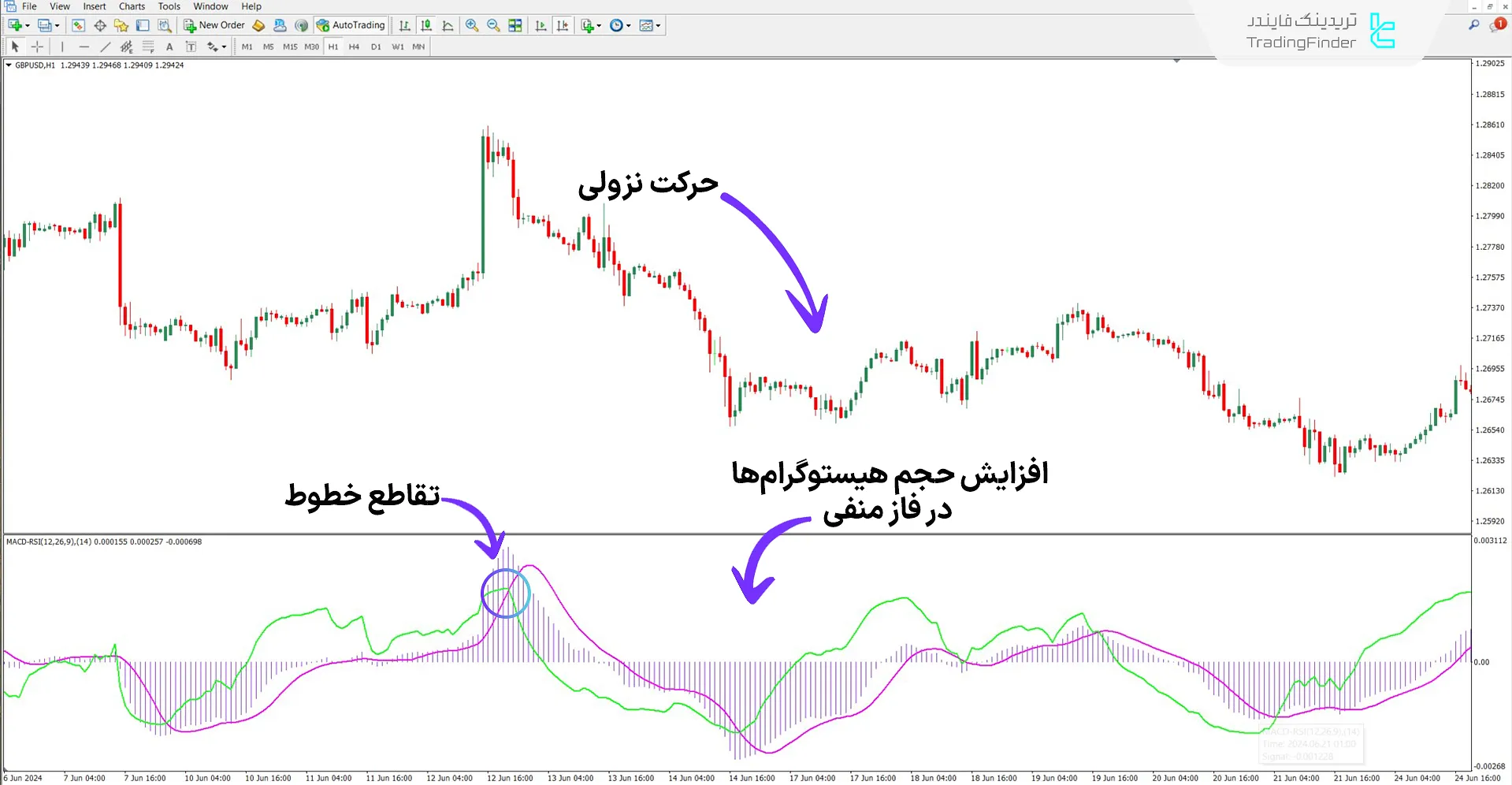 دانلود اسیلاتور مکدی و شاخص قدرت نسبی (MACD RSI) برای متاتریدر 4 - رایگان 2
