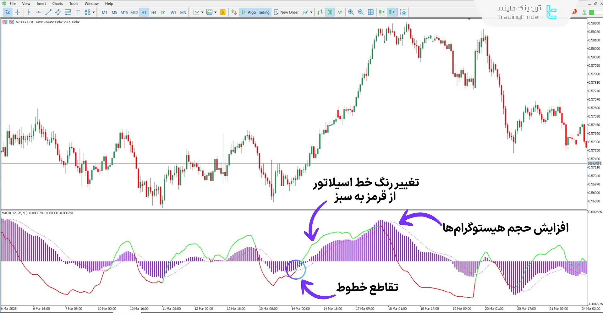 دانلود اسیلاتور مکدی و شاخص قدرت نسبی (MACD RSI) برای متاتریدر 5 - رایگان 1