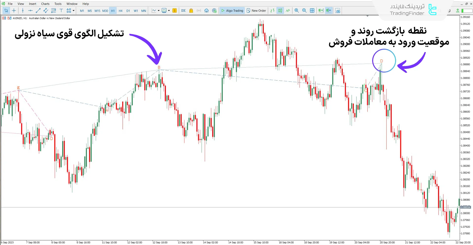 دانلود اندیکاتور الگوی هارمونیک قو (Swan Harmonic Pattern) برای متاتریدر 5 2