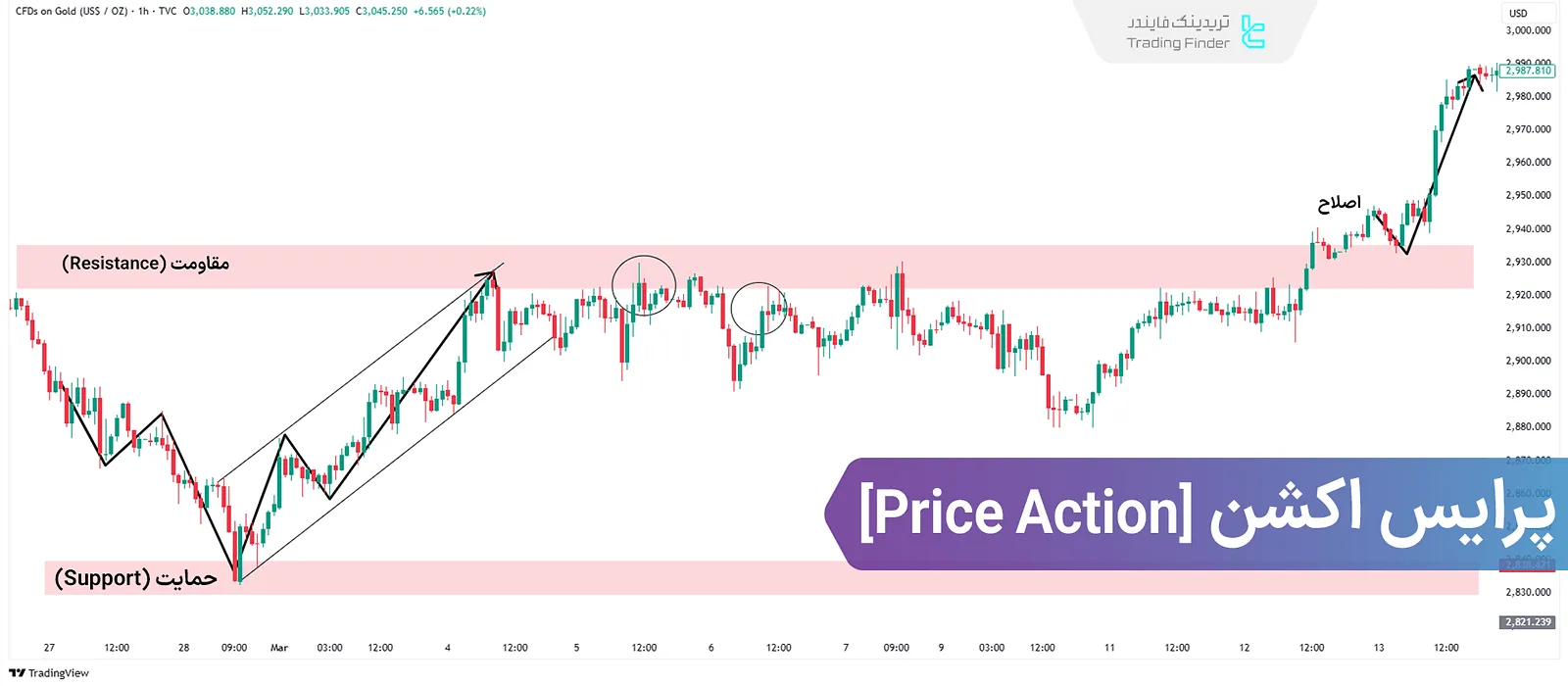 آموزش پرایس اکشن؛ تحلیل روندها، سطوح کلیدی، الگوهای نموداری و کندلاستیکها