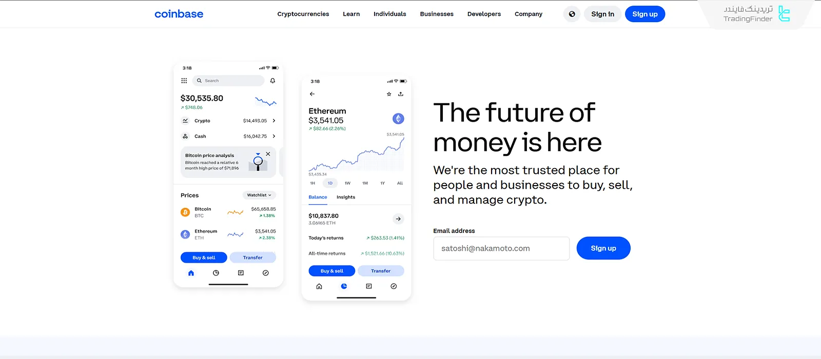 صرافی ارزهای دیجیتال کوین بیس