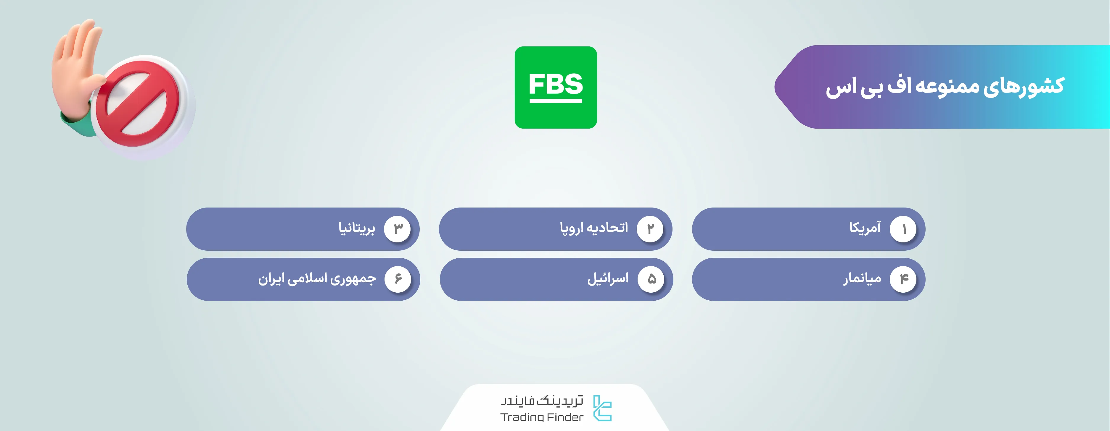 کشورهای ممنوعه بروکر اف بی اس