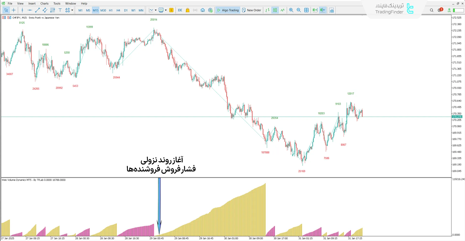 دانلود اندیکاتور پویا حجم ویس (Weis Volume Dynamics) در متاتریدر 5 - رایگان 2