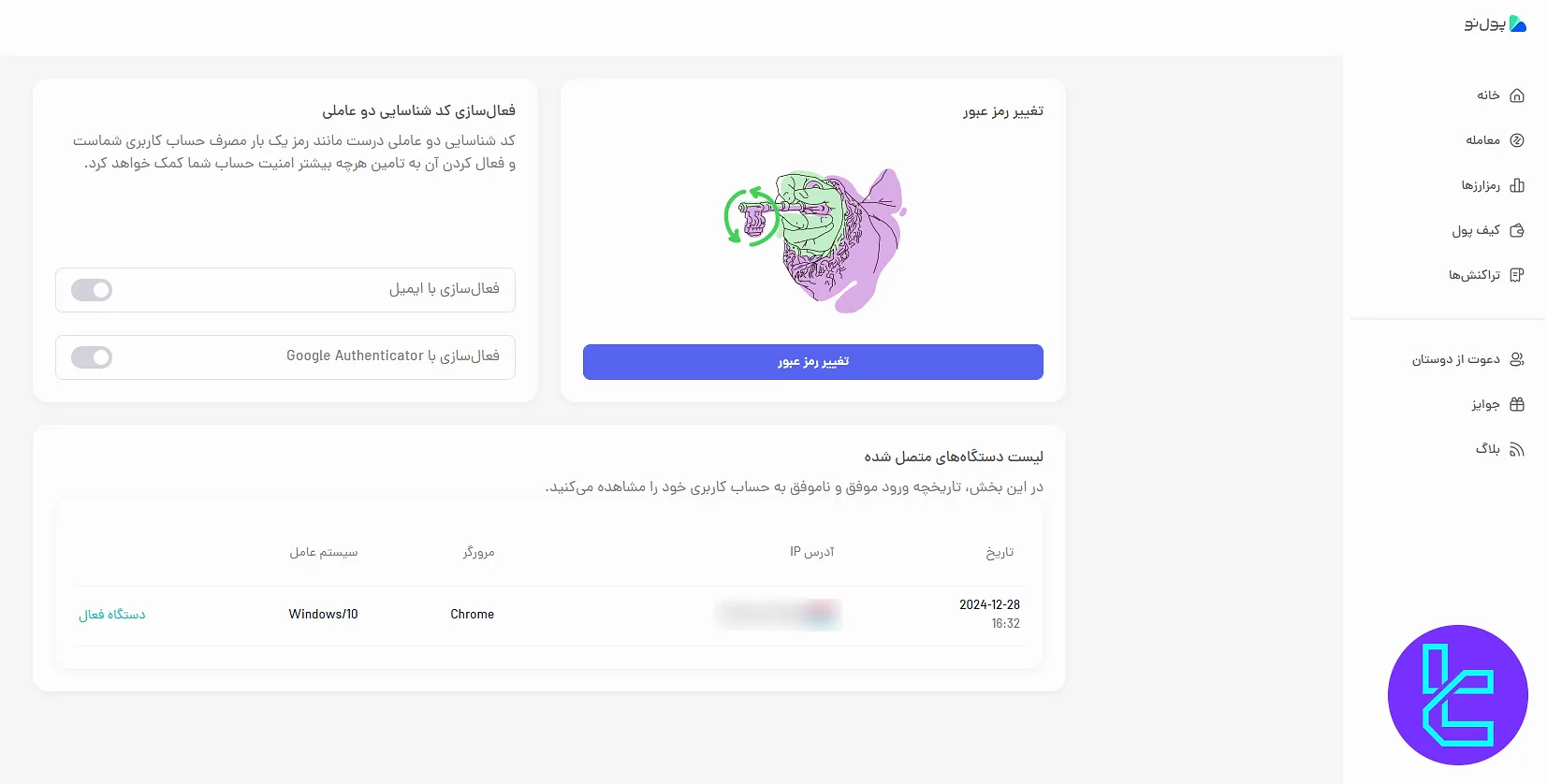 امنیت صرافی پول نو