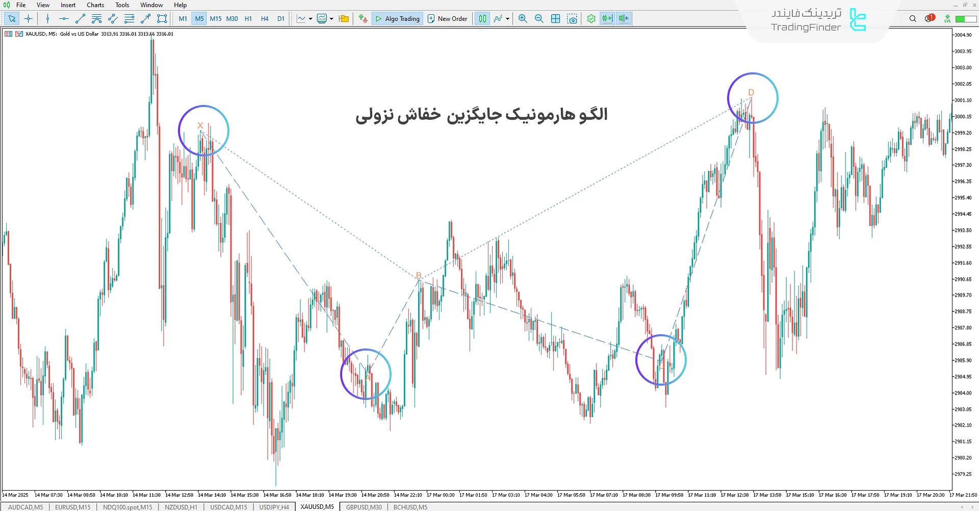 دانلود اندیکاتور الگو هارمونیک خفاش جایگزین (Alternate Bat Pattern) متاتریدر 5 2