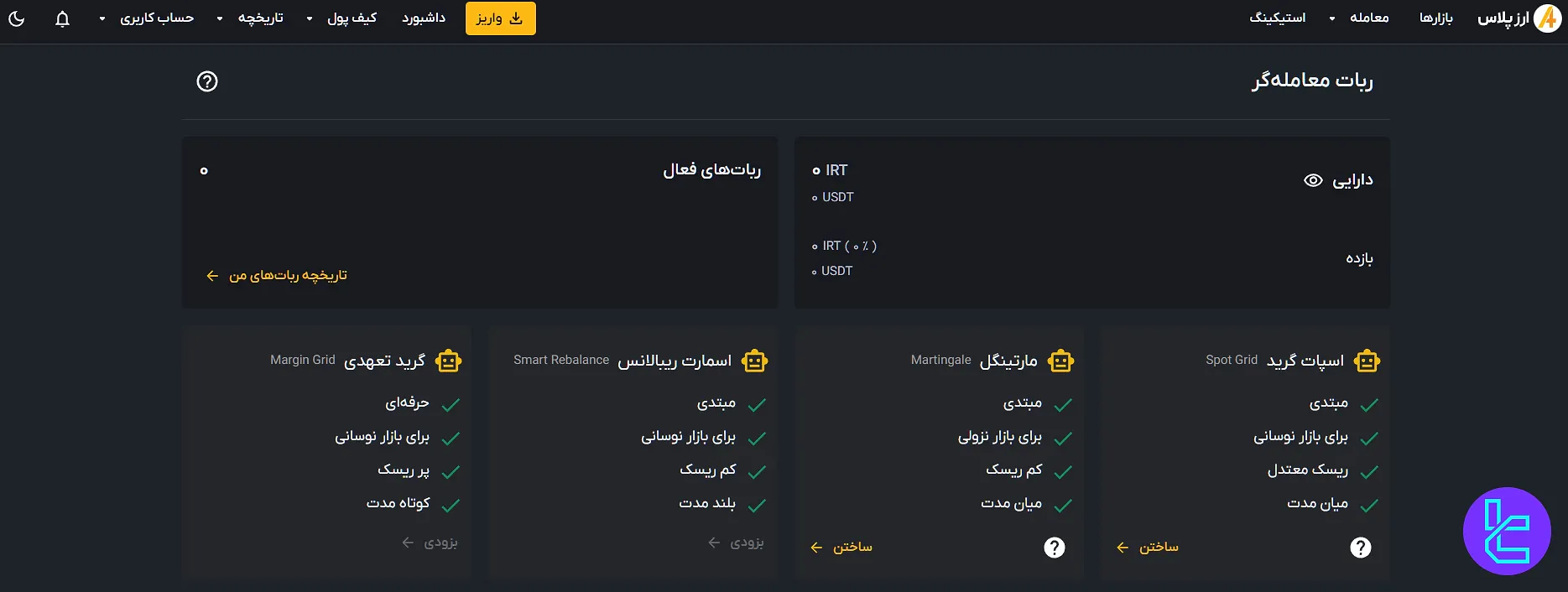 ربات‌های معامله‌گر صرافی ارز پلاس