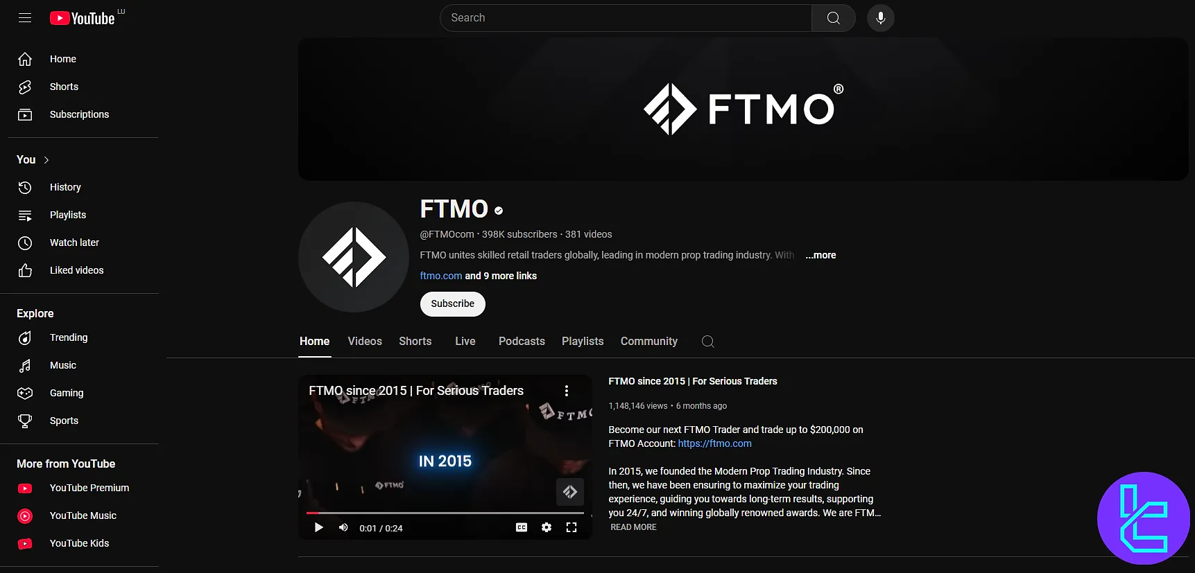 یوتیوب اف تی ام او