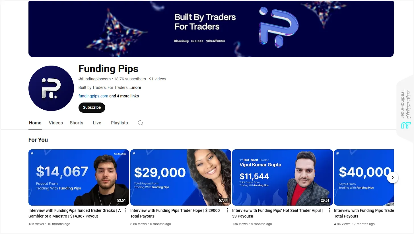 کانال یوتیوب فاندینگ پیپس