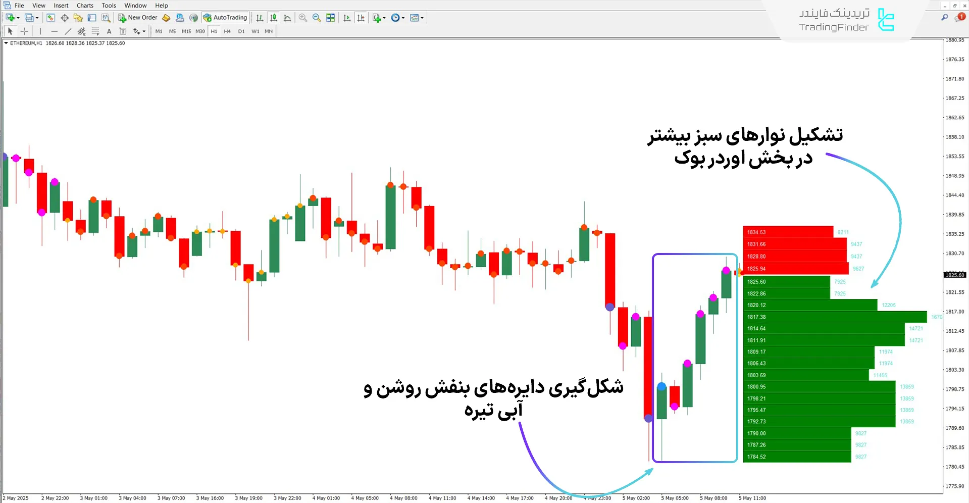 دانلود اندیکاتور بوک مپ (Book Map) برای متاتریدر 4 – رایگان 1