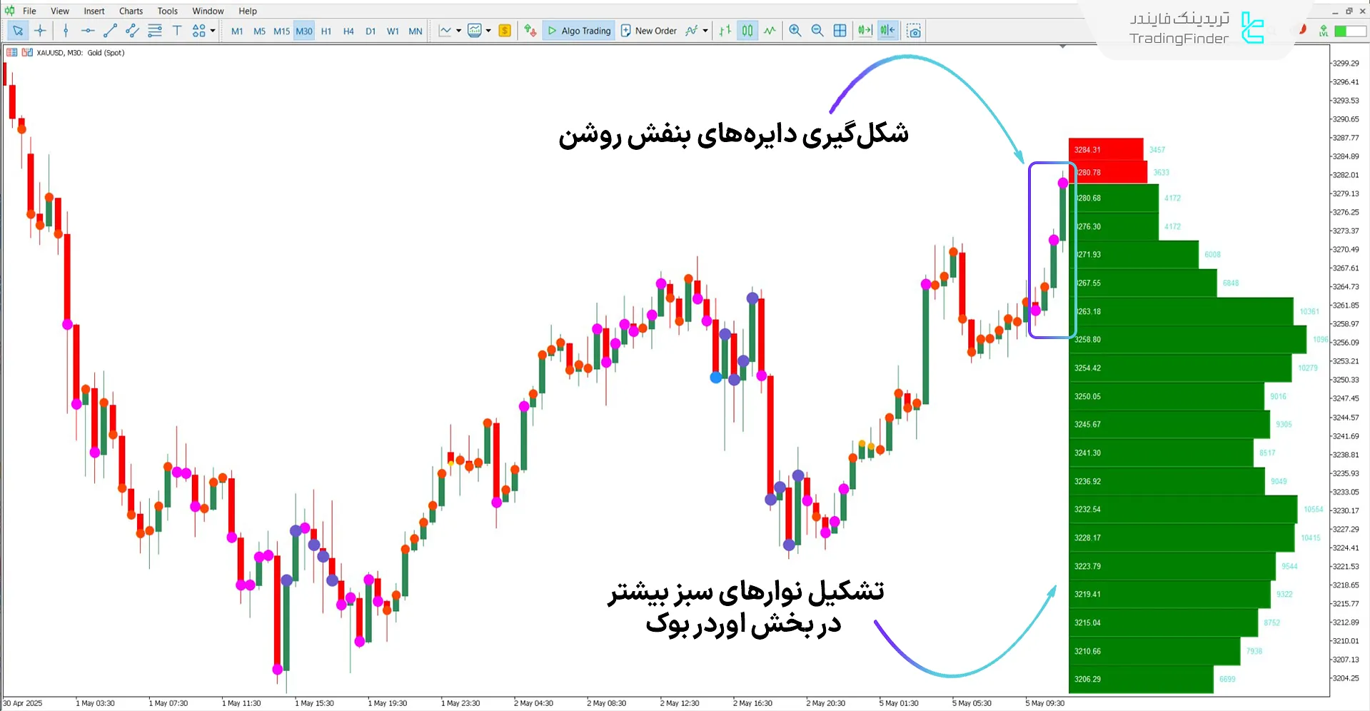 دانلود اندیکاتور بوک مپ (Book Map) برای متاتریدر 5 - رایگان 1