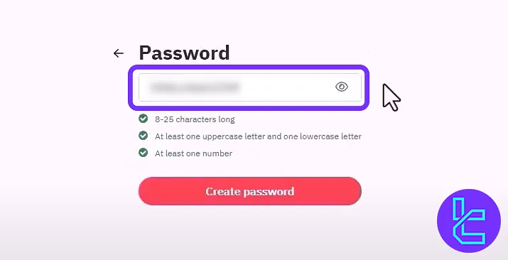 تعیین پسوورد