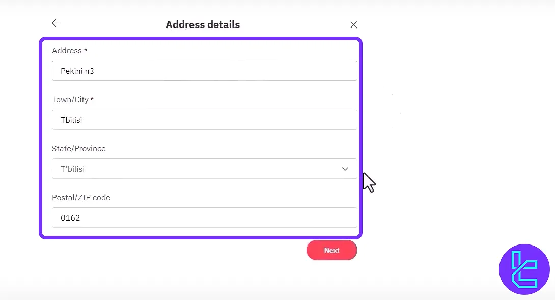 ارائه اطلاعات آدرس