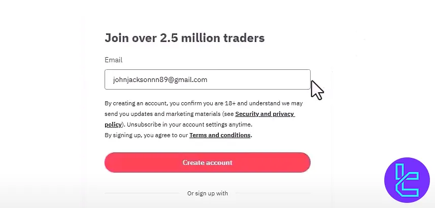 وارد کردن ایمیل