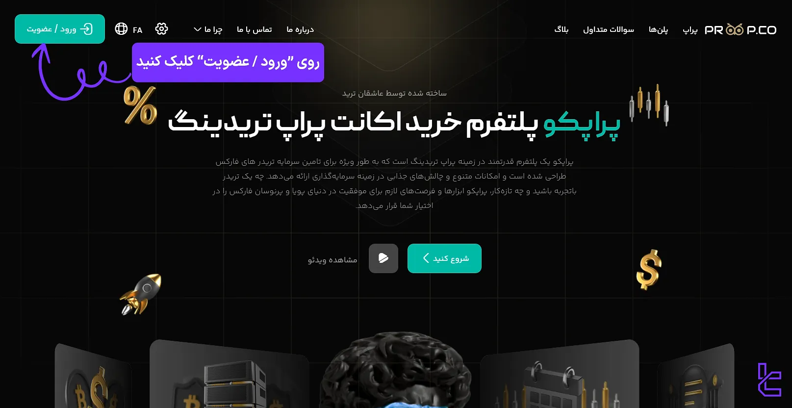 رفتن به بخش ثبتنام پراپکو