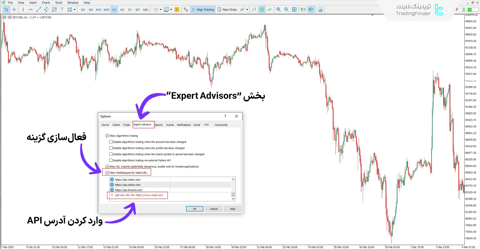 دانلود سرویس اتصال اسپات بایننس به متاتریدر 5 – [تریدینگ فایندر] 1