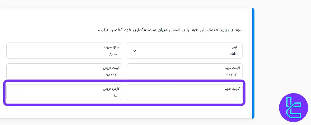 کارمزد خرید و فروش