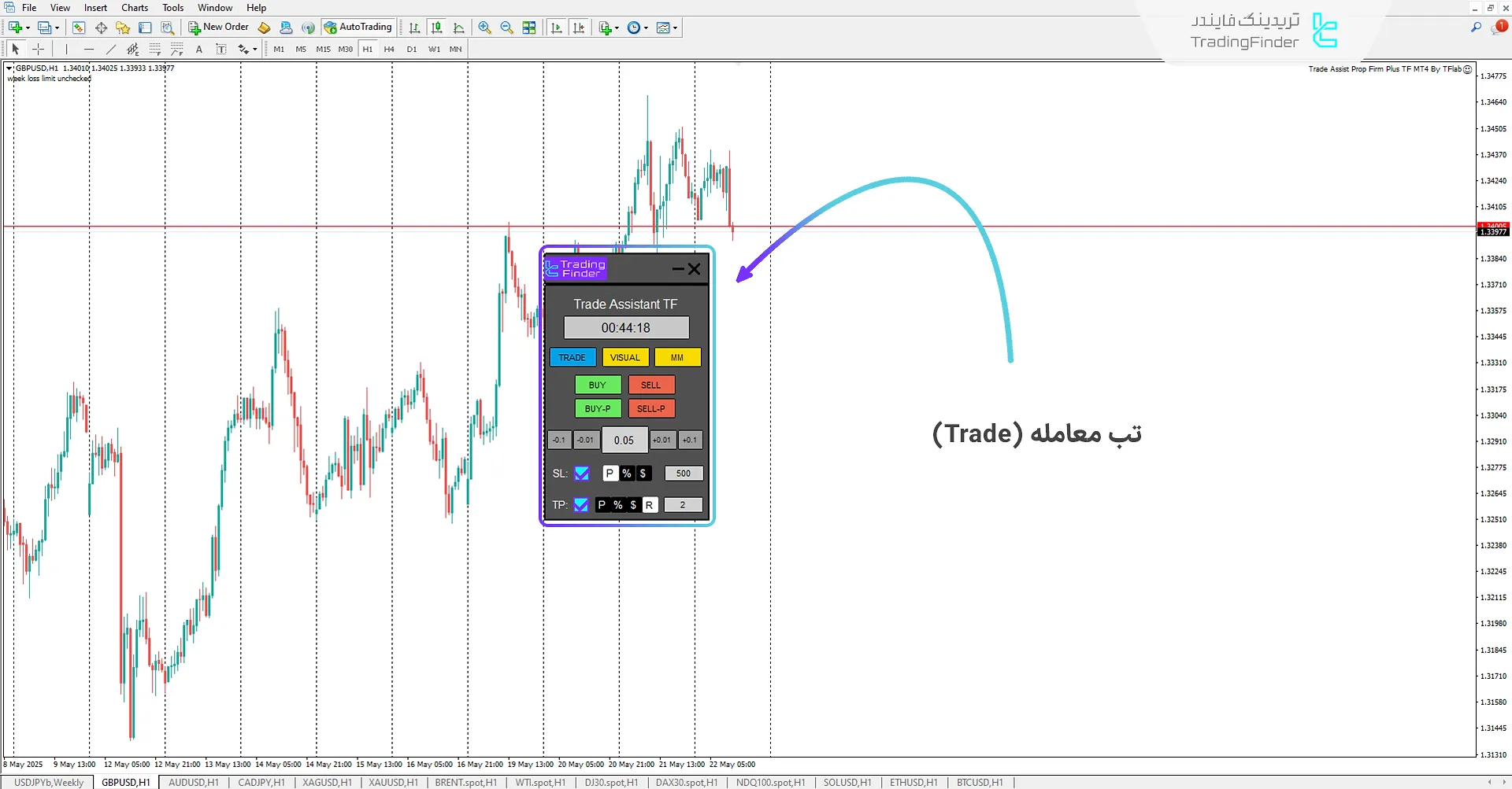 فعال سازی اکسپرت دستیار معاملات پراپ فرم پلاس TF