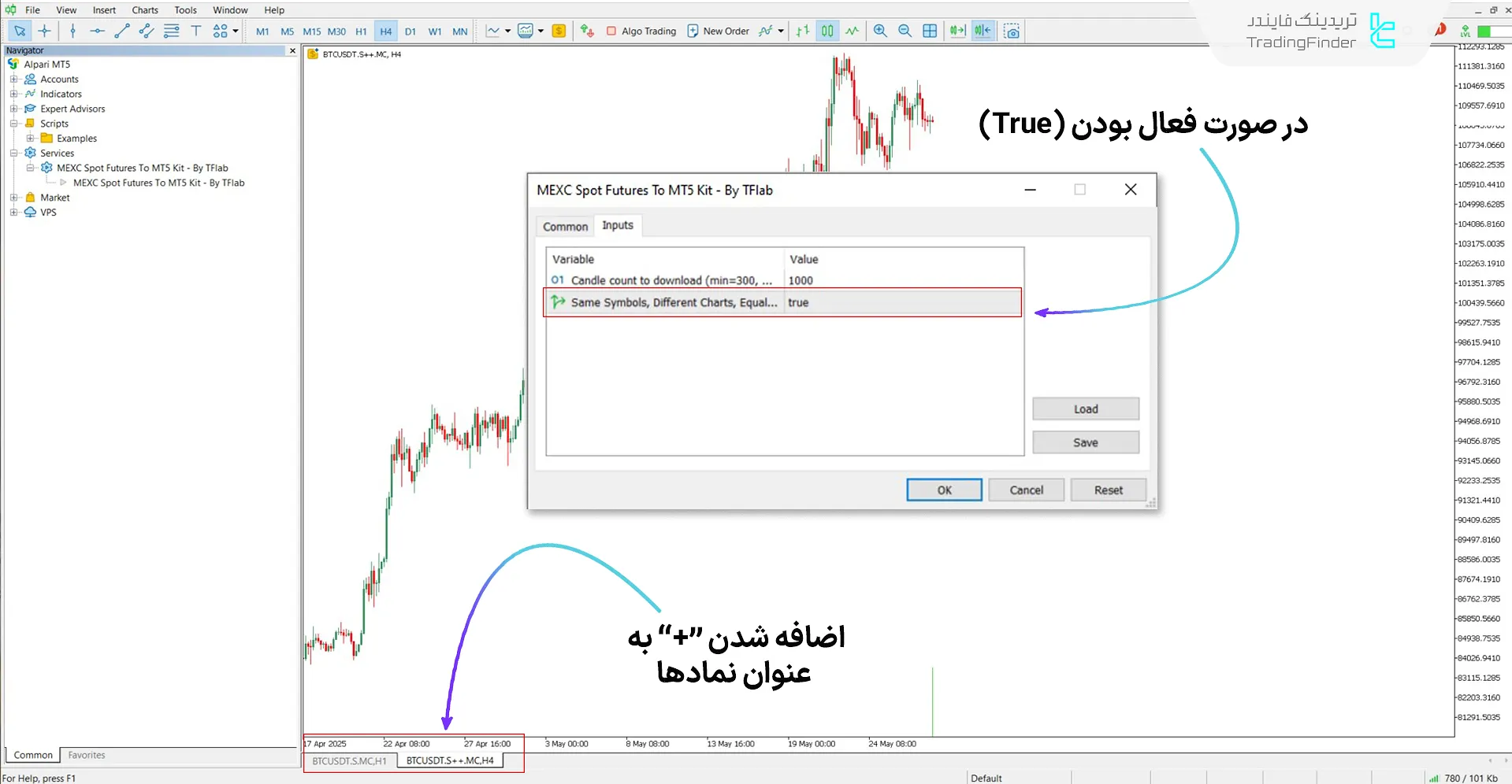 دانلود سرویس اسپات و فیوچرز MEXC در متاتریدر ۵ – [تریدینگ فایندر] 3