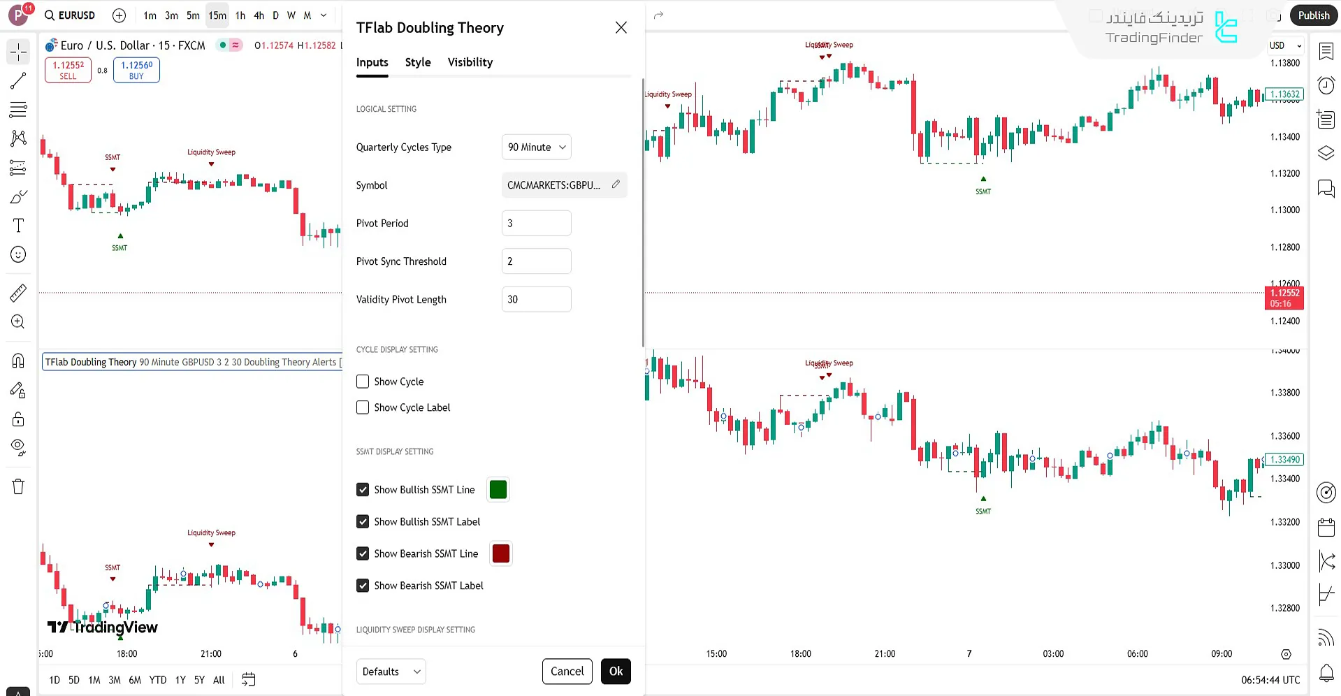 تنظیمات اندیکاتور نظریه فصلی 05 (Quarterly Theory 05)