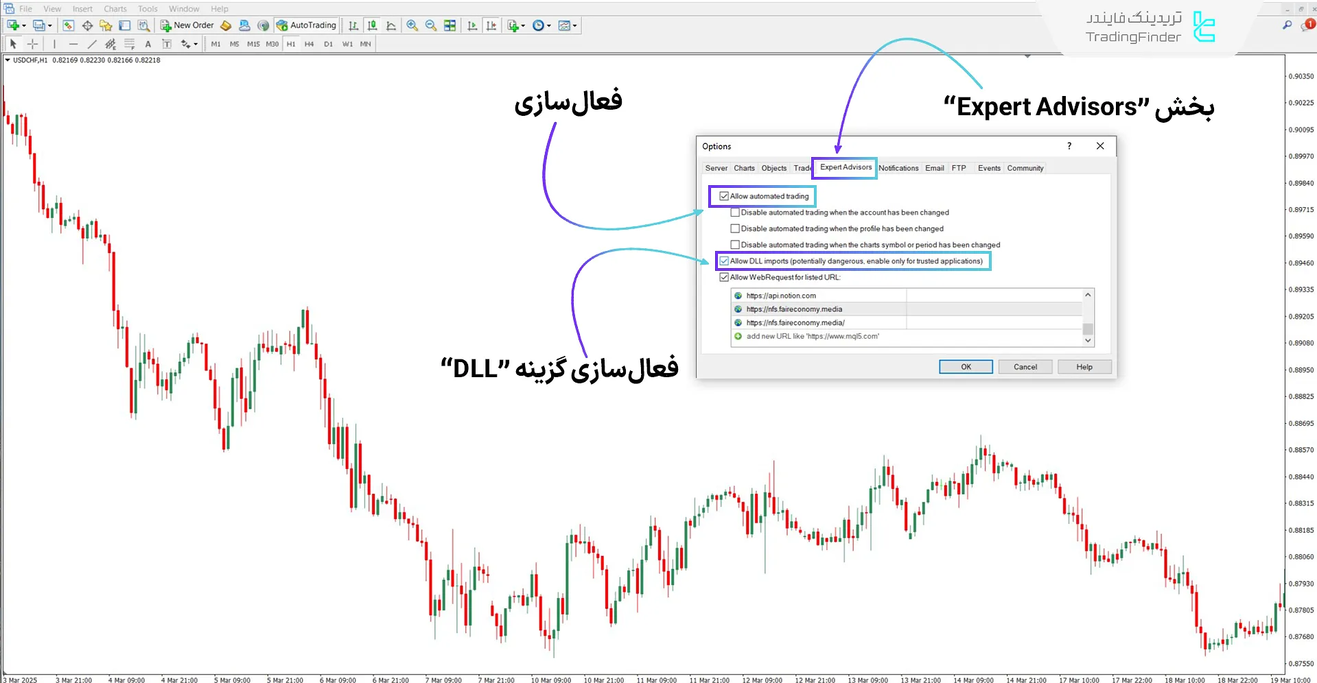 فعال‌سازی گزینه "DLL"