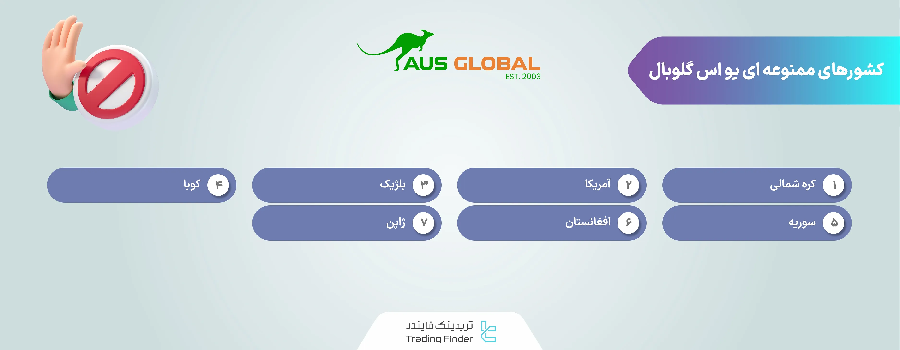 کشورهای ممنوعه بروکر ای یو اس گلوبال