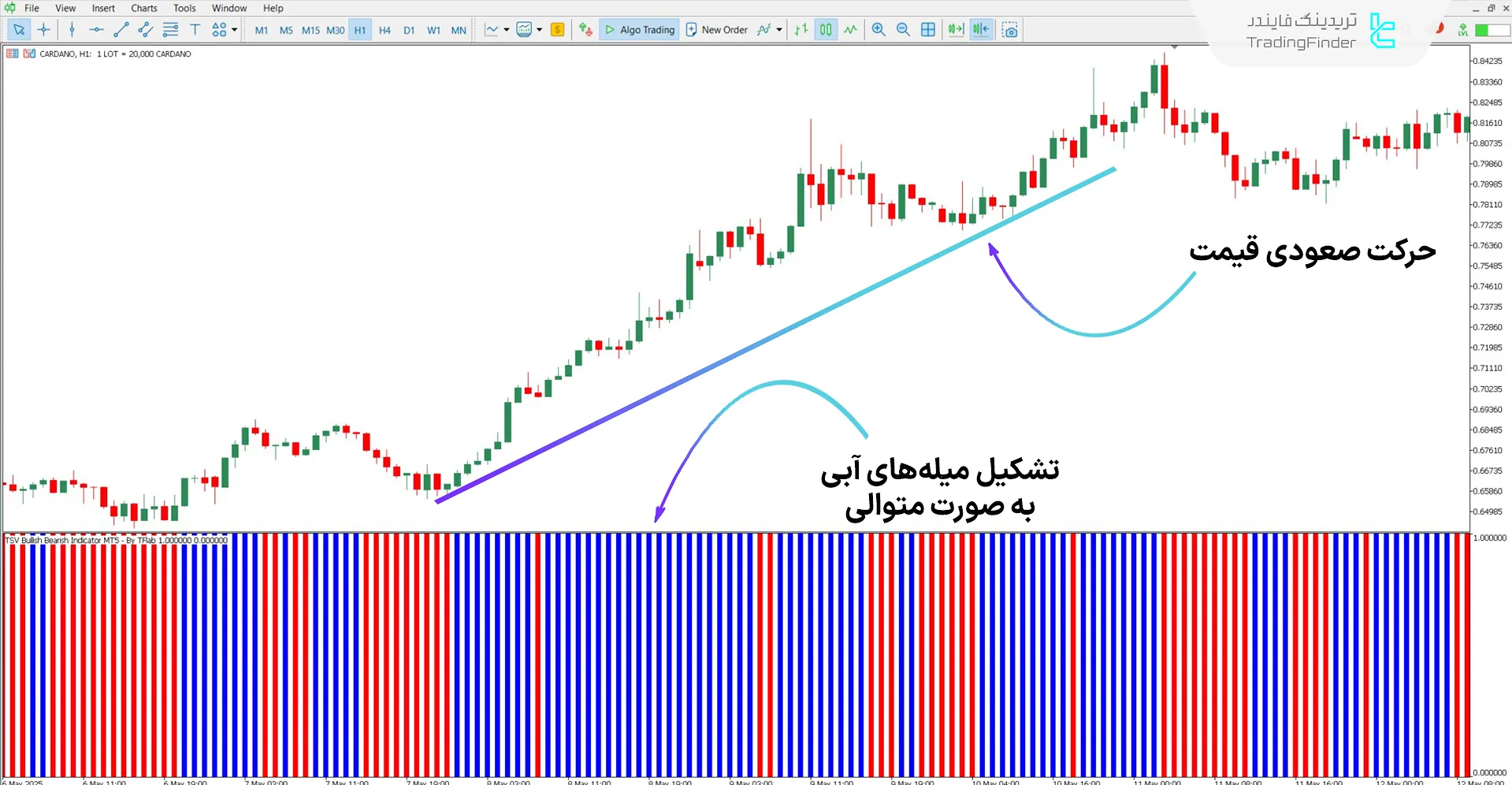 دانلود اسیلاتور TSV صعودی و نزولی (TSV Bullish Bearish) برای متاتریدر 5 - رایگان 1