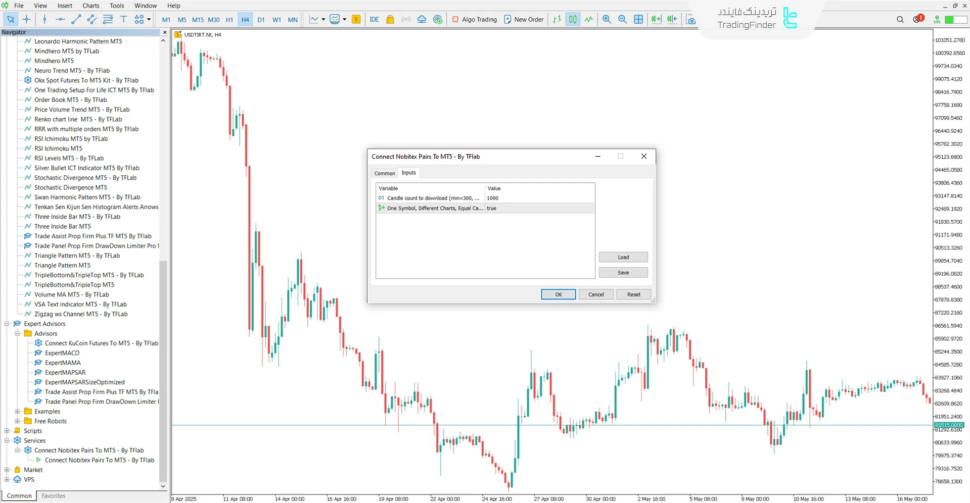 دانلود اکسپرت اتصال جفت ‌ارزهای نوبیتکس به متاتریدر 5 – [تریدینگ فایندر] 3