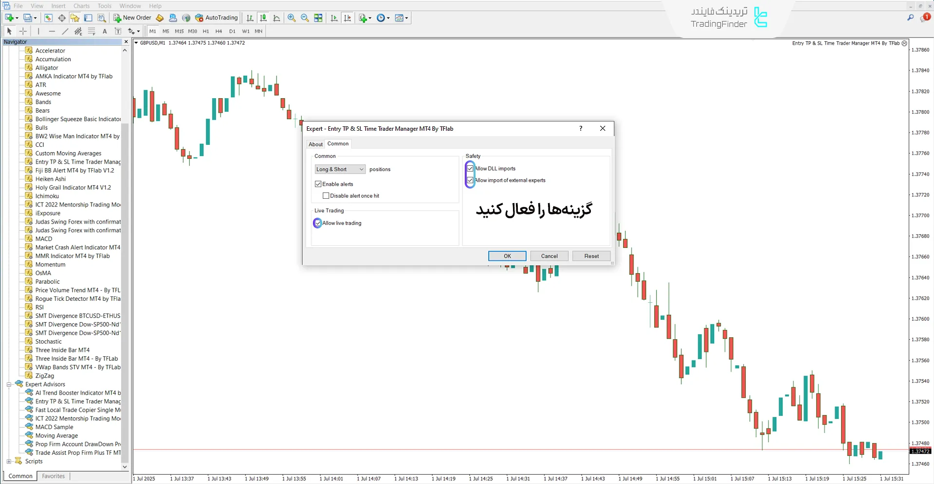 دانلود اکسپرت مدیریت ورود به معاملات خرید و فروش در متاتریدر 4 – [تریدینگ فایندر] 1