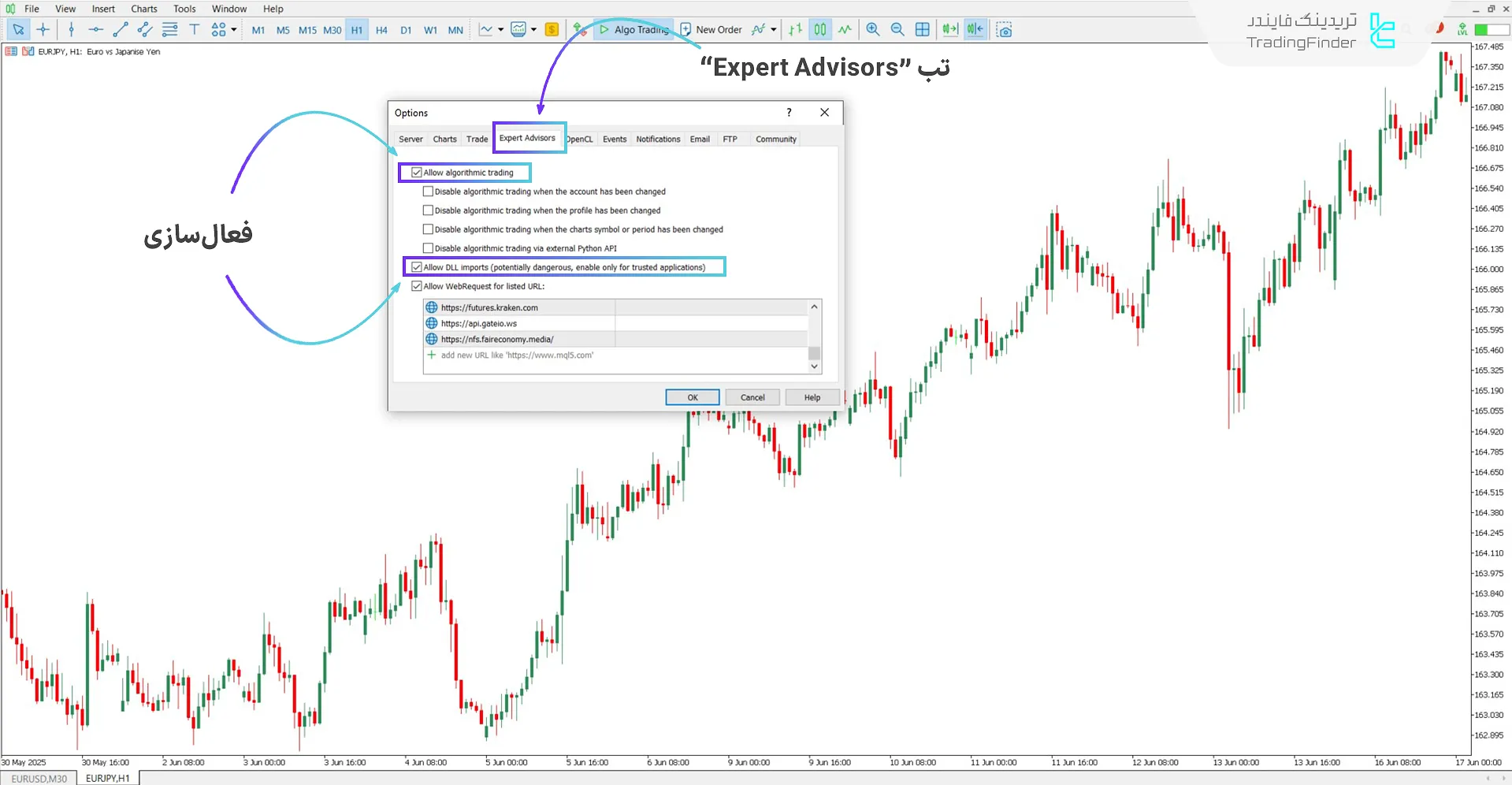 فعالکردن گزینه "DLL"