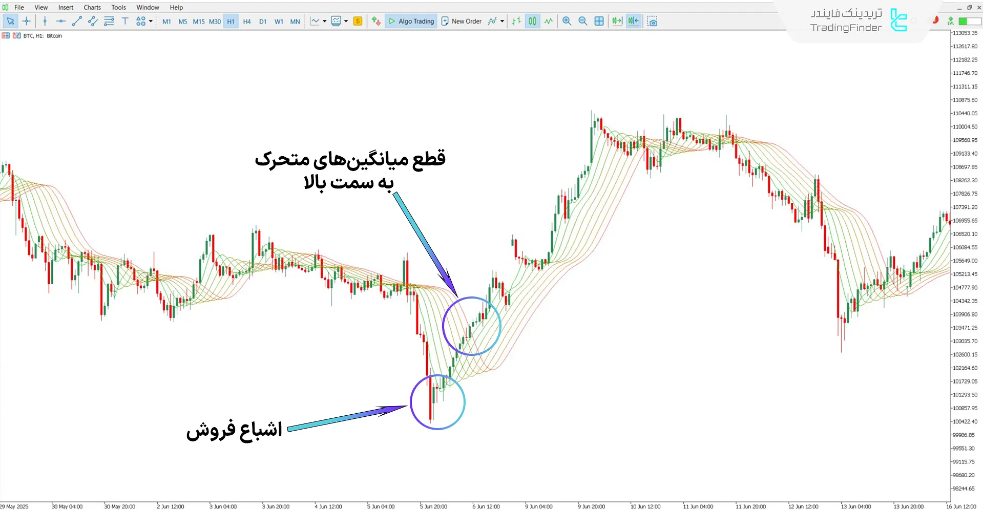 دانلود اندیکاتور میانگین متحرک رنگین کمان (MA Rainbow) برای متاتریدر 5 - رایگان 1