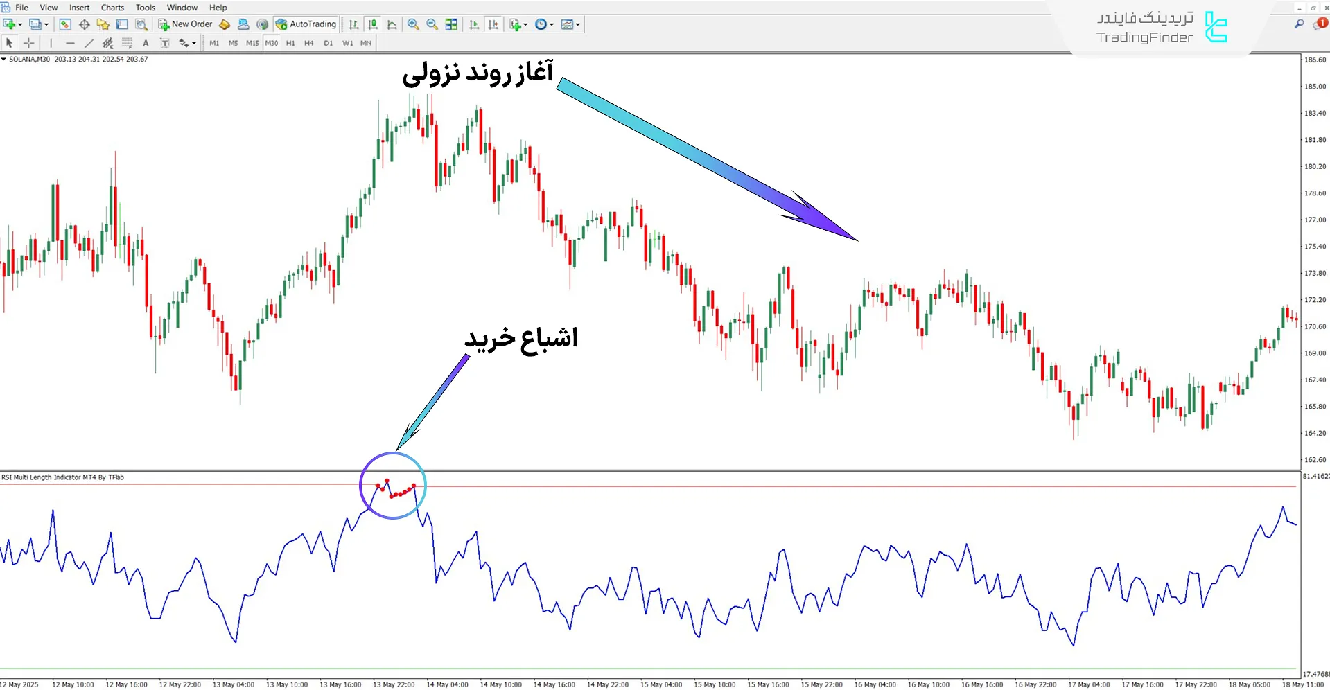 دانلود اندیکاتور RSI با طولهای مختلف (RSI Multi Length) برای متاتریدر 4 2