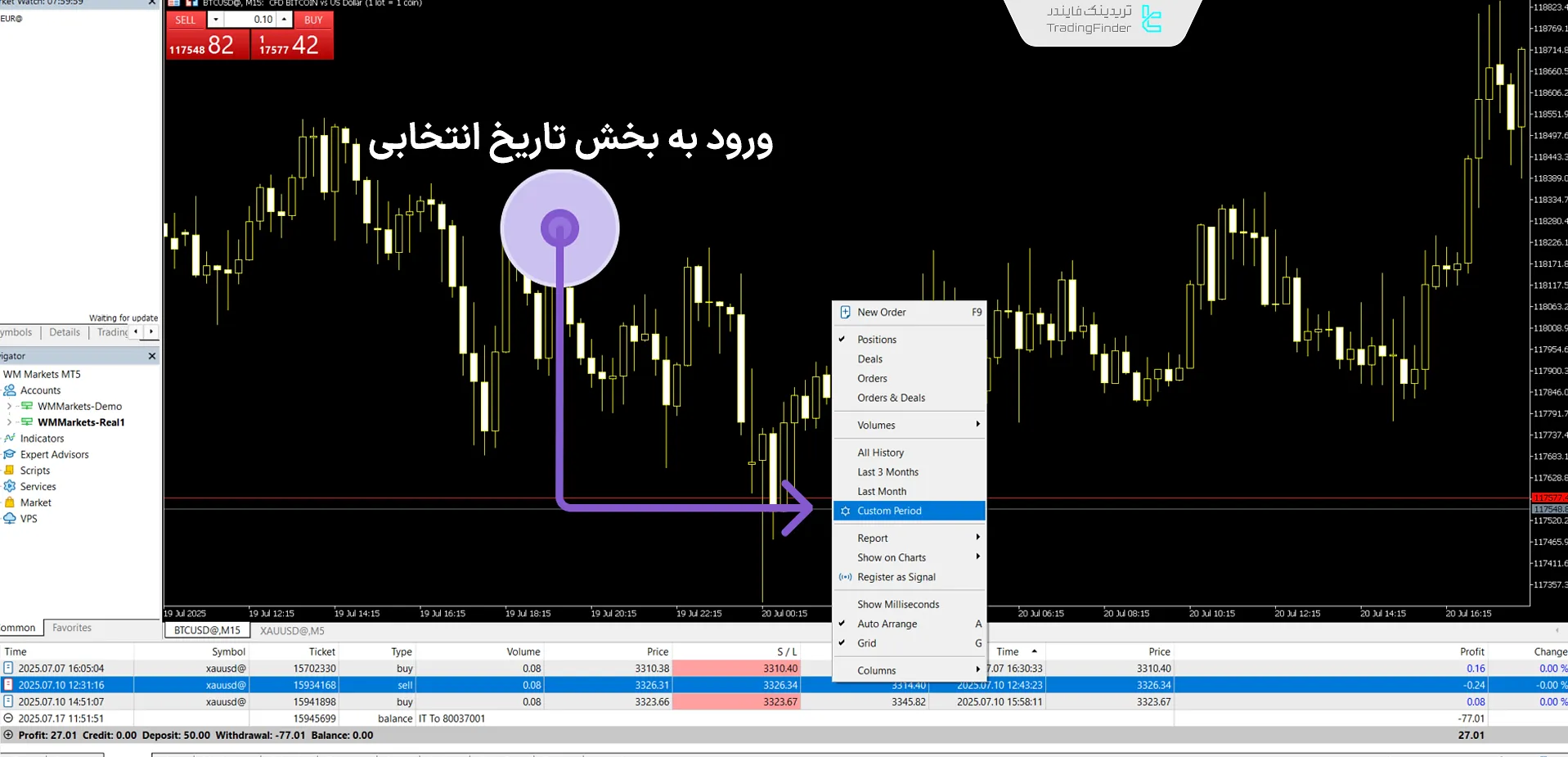 ورود به بخش تاریخ انتخابی