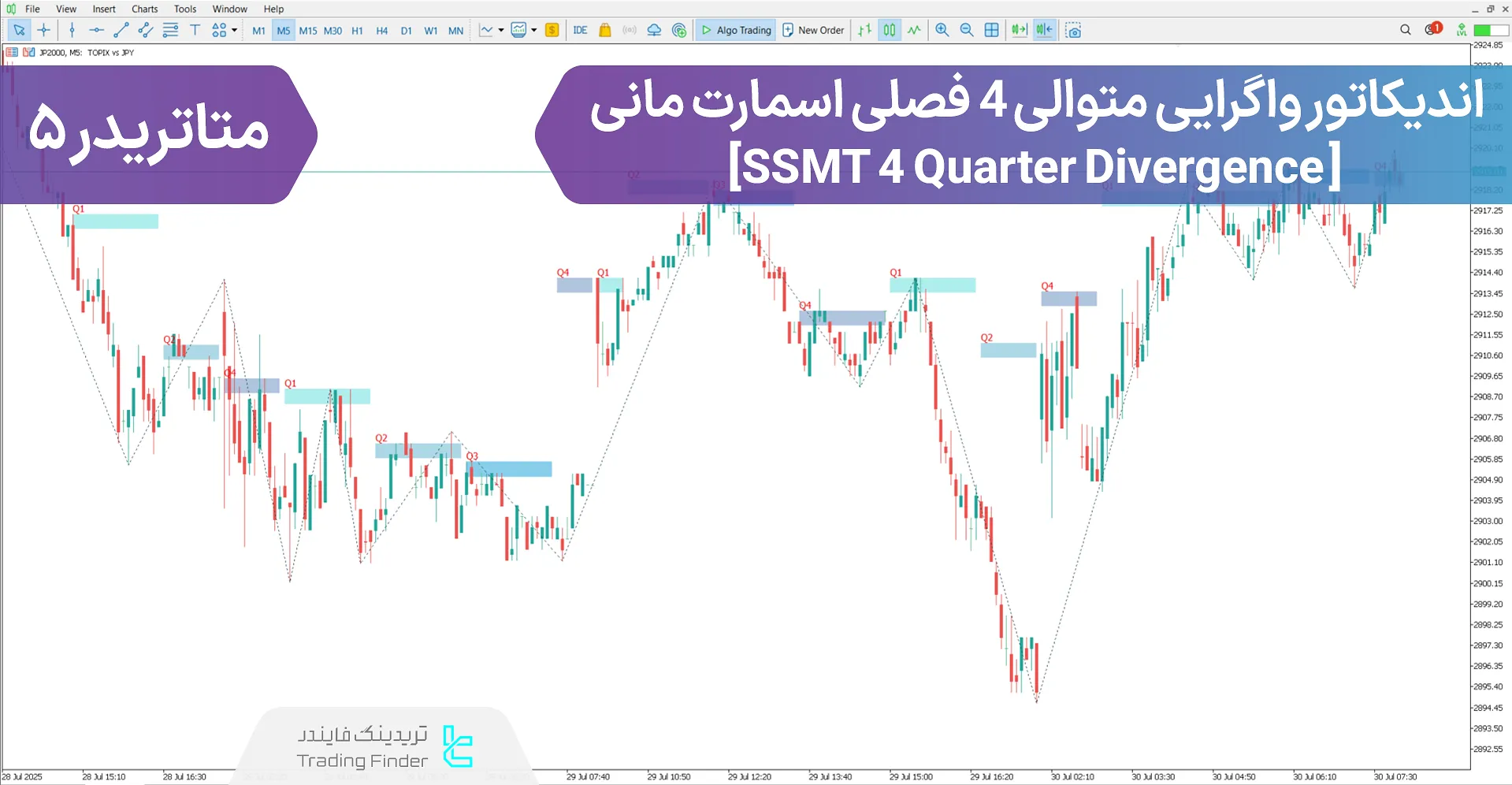 دانلود اندیکاتور واگرایی متوالی ۴ فصلی اسمارت مانی متاتریدر 5 - [تریدینگ فایندر]