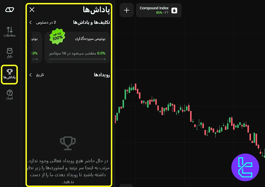 بخش رویدادهای Olymp Trade همراه با بهروزرسانیها