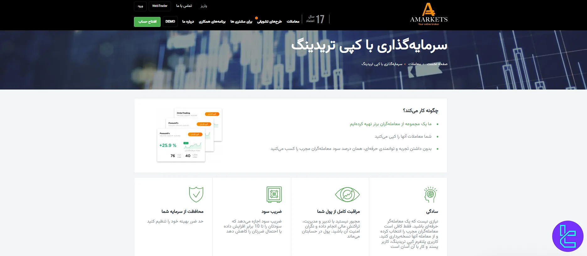 کپی تریدینگ آمارکتس