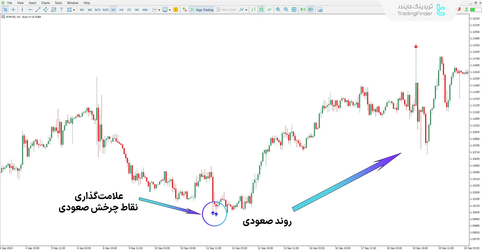بررسی روند صعودی با اندیکاتور Quantum و هشدار