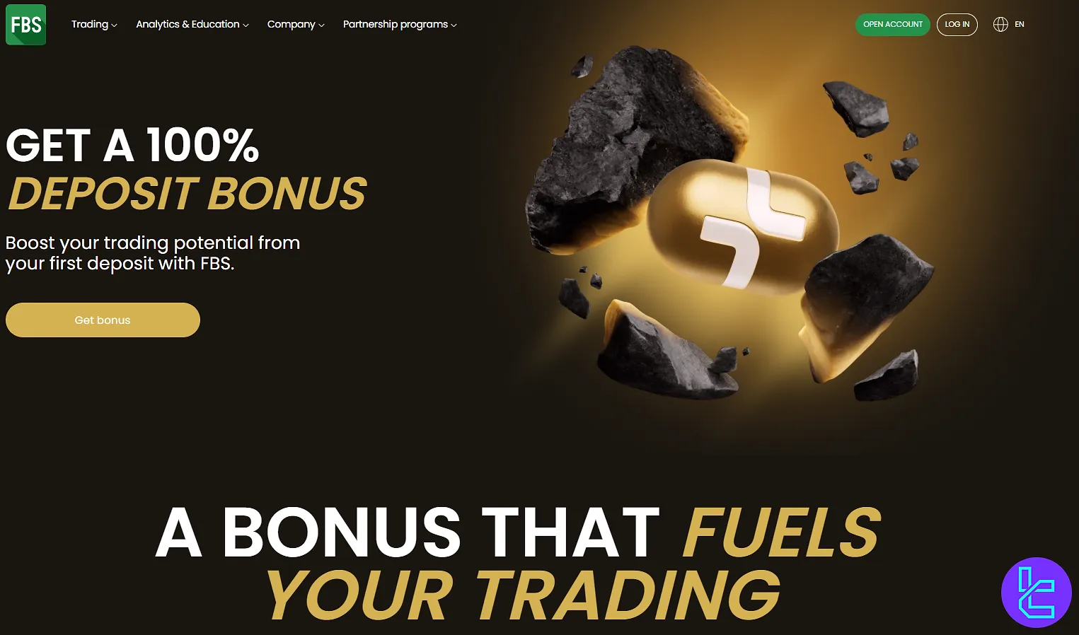 بونوس واریز 100 درصدی در صرافی FBS