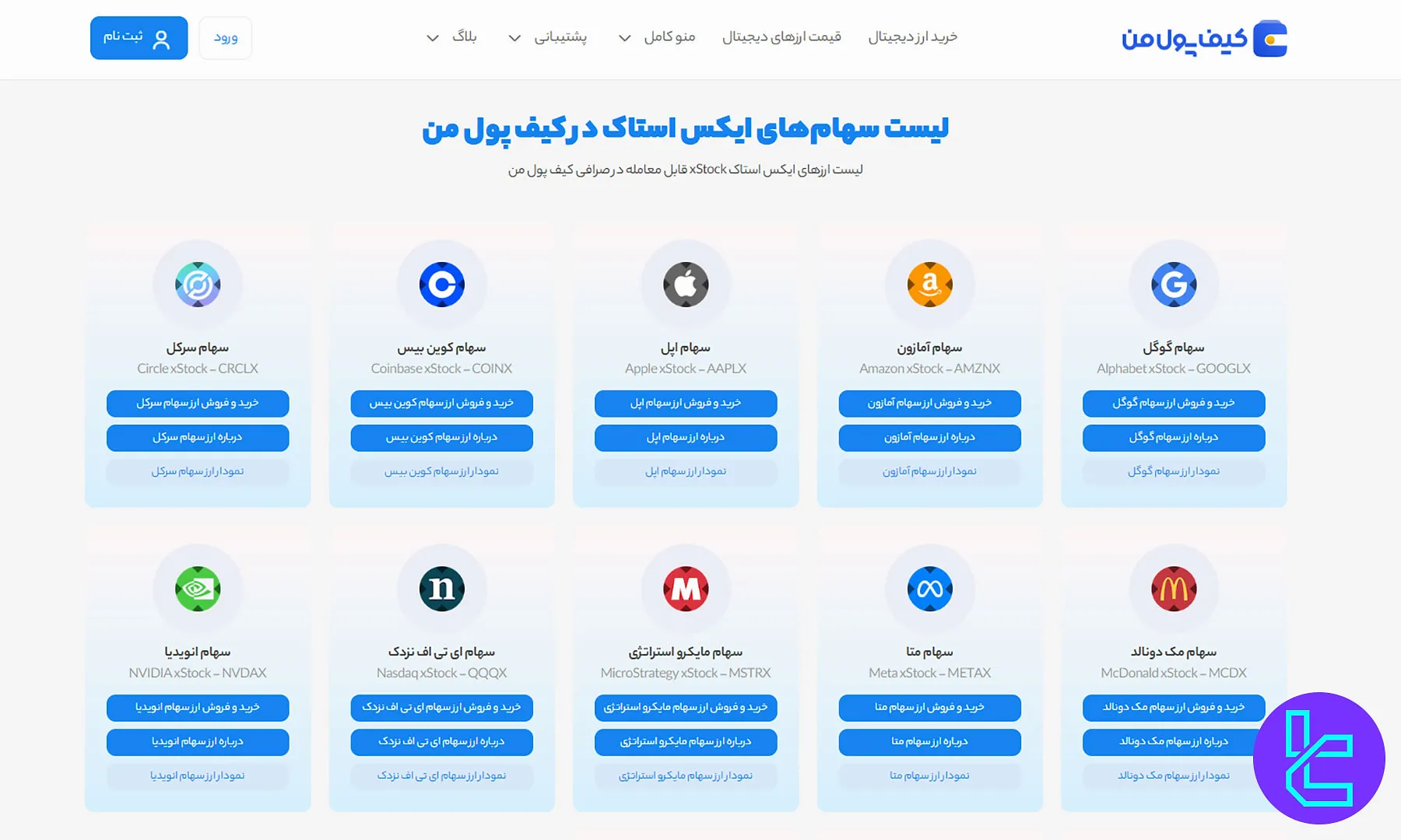 سهام توکنیزه‌شده xStock صرافی کیف پول من