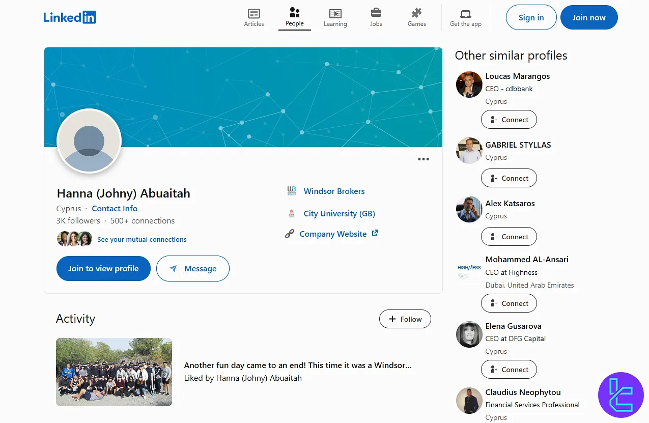 لینکدین مدیرعامل Windsor