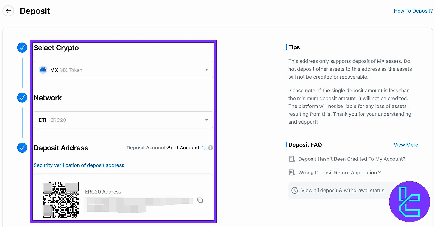 ایجاد کیف پول اختصاصی برای واریز وجه در مکسی
