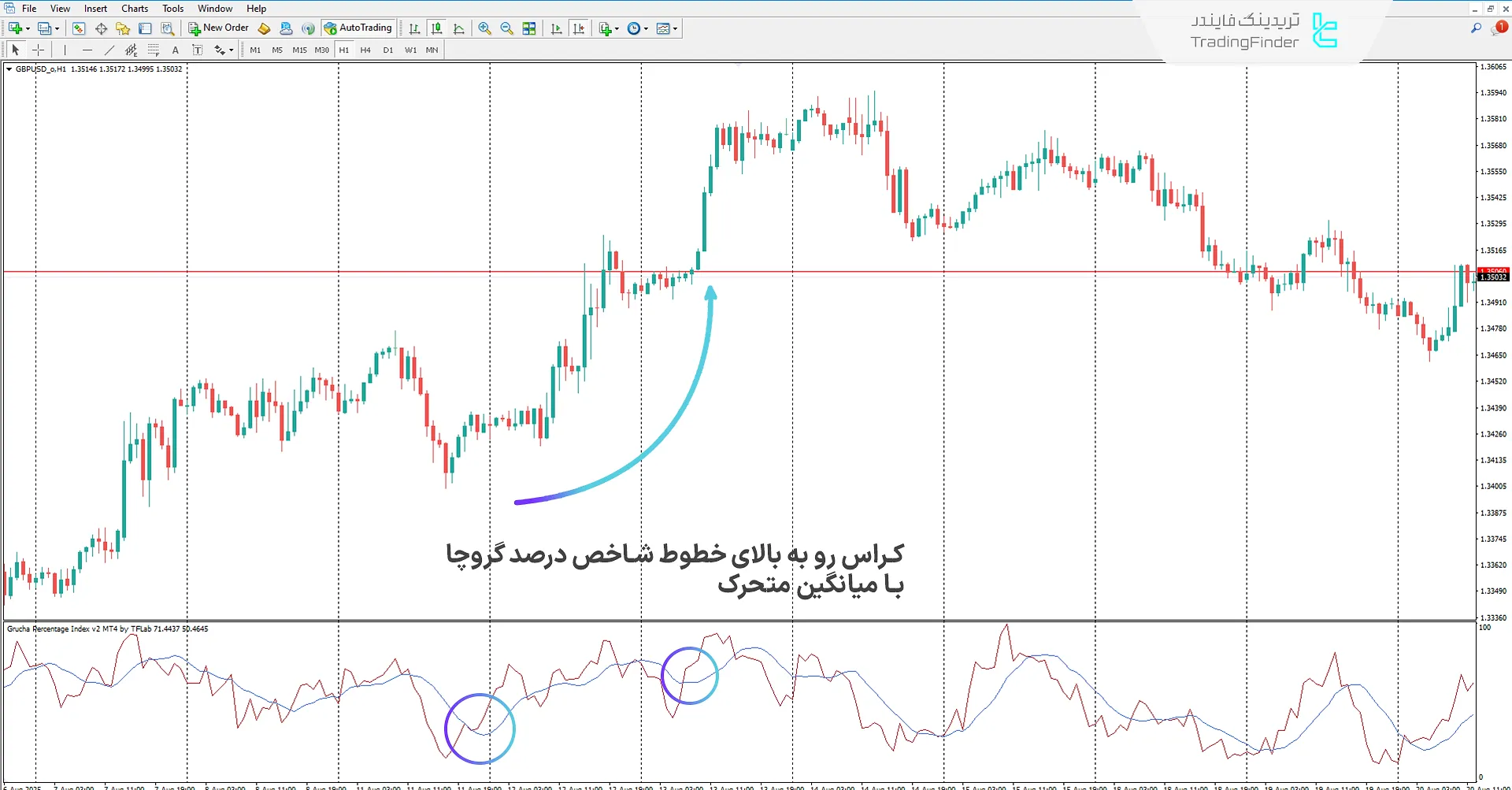 دانلود اندیکاتور شاخص درصد گروچا (Grucha Percentage Index) در متاتریدر 4 1