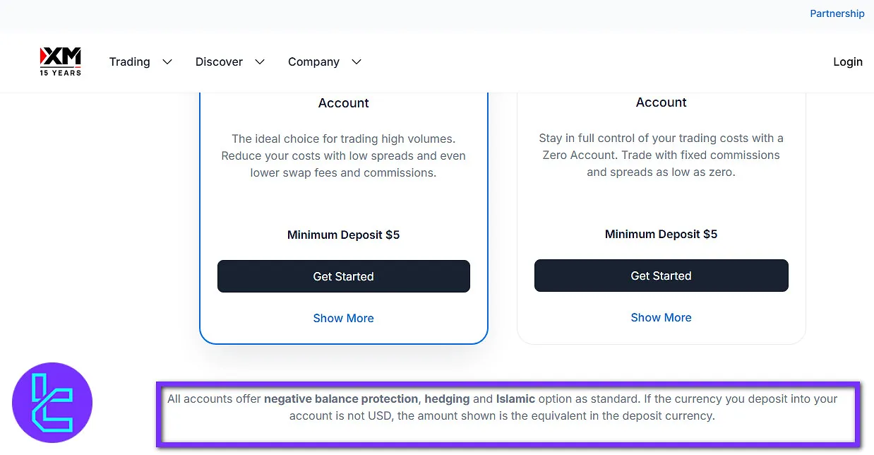 حساب اسلامی XM